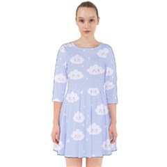 Kawaii Cloud Pattern Smock Dress by Valentinaart