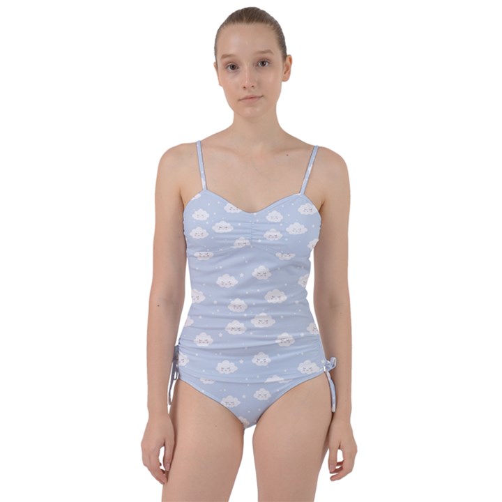 Kawaii cloud pattern Sweetheart Tankini Set