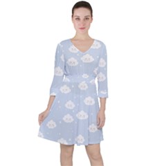 Kawaii Cloud Pattern Ruffle Dress by Valentinaart