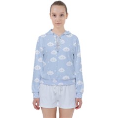 Kawaii Cloud Pattern Women s Tie Up Sweat