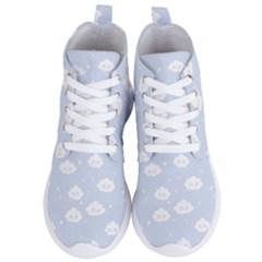 Kawaii Cloud Pattern Women s Lightweight High Top Sneakers by Valentinaart