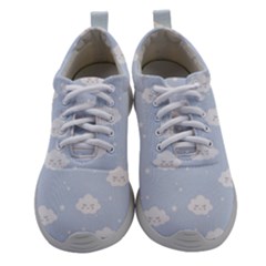 Kawaii Cloud Pattern Women Athletic Shoes by Valentinaart