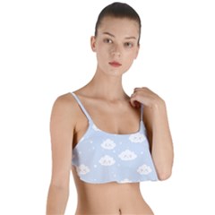 Kawaii Cloud Pattern Layered Top Bikini Top  by Valentinaart