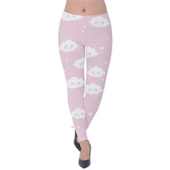 Kawaii Cloud Pattern Velvet Leggings