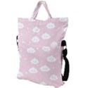 Kawaii cloud pattern Fold Over Handle Tote Bag View2