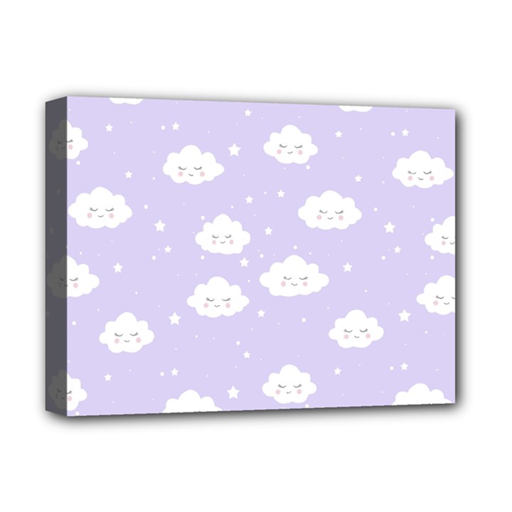 Kawaii cloud pattern Deluxe Canvas 16  x 12  (Stretched) 