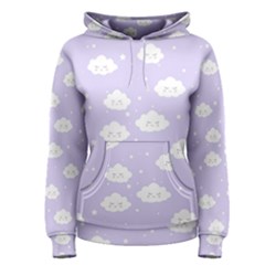 Kawaii Cloud Pattern Women s Pullover Hoodie