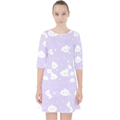 Kawaii Cloud Pattern Pocket Dress by Valentinaart