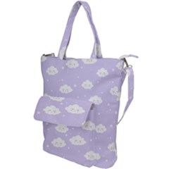 Kawaii Cloud Pattern Shoulder Tote Bag by Valentinaart