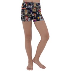 Stickers Kids  Lightweight Velour Yoga Shorts by ArtworkByPatrick