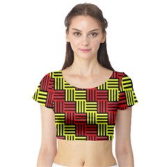 Rby  54 Short Sleeve Crop Top by ArtworkByPatrick