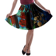 Night 1 2 A-line Skater Skirt by bestdesignintheworld