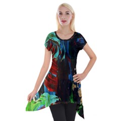 Night 1 2 Short Sleeve Side Drop Tunic by bestdesignintheworld