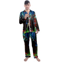 Night 1 2 Men s Satin Pajamas Long Pants Set by bestdesignintheworld