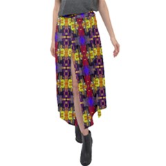 Abstract 34 Velour Split Maxi Skirt by ArtworkByPatrick