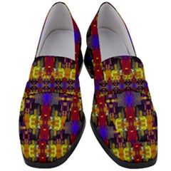 Abstract 34 Women s Chunky Heel Loafers by ArtworkByPatrick