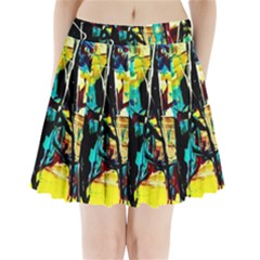 Dance Of Oil Towers 1 1 Pleated Mini Skirt