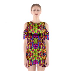 Abstract 35 Shoulder Cutout One Piece Dress by ArtworkByPatrick