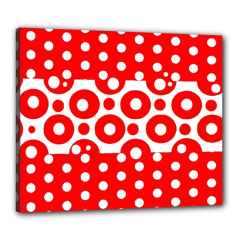 Polka Dots Two Times 10 Canvas 24  X 20  (stretched) by impacteesstreetwearten