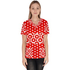 Polka Dots Two Times 10 Women s V-neck Scrub Top by impacteesstreetwearten