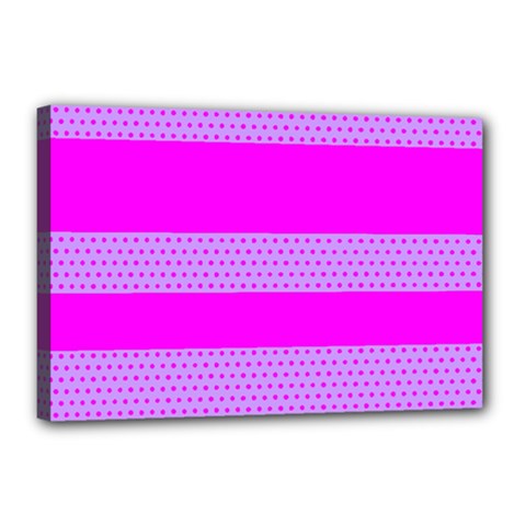 Polka Dots Two Times 12 Canvas 18  X 12  (stretched) by impacteesstreetwearten