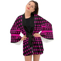 Polka Dots Two Times 8 Black Long Sleeve Kimono by impacteesstreetwearten