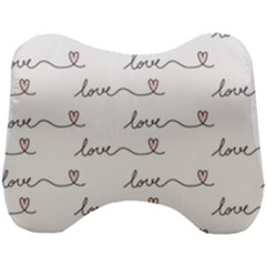 Pattern With Love Words Head Support Cushion by Vaneshart