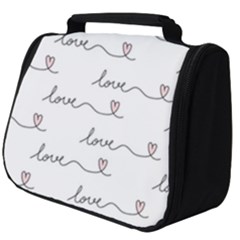 Pattern With Love Words Full Print Travel Pouch (big) by Vaneshart