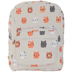 Cat Faces Pattern Full Print Backpack by Vaneshart