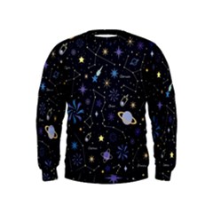 Starry Night  Space Constellations  Stars  Galaxy  Universe Graphic  Illustration Kids  Sweatshirt by Vaneshart