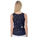 Starry Night  Space Constellations  Stars  Galaxy  Universe Graphic  Illustration Women s Basketball Tank Top View2