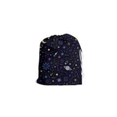 Starry Night  Space Constellations  Stars  Galaxy  Universe Graphic  Illustration Drawstring Pouch (xs) by Vaneshart