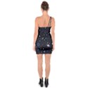 Starry Night  Space Constellations  Stars  Galaxy  Universe Graphic  Illustration One Soulder Bodycon Dress View2