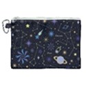 Starry Night  Space Constellations  Stars  Galaxy  Universe Graphic  Illustration Canvas Cosmetic Bag (XL) View1