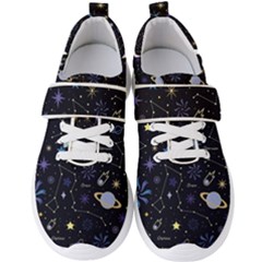 Starry Night  Space Constellations  Stars  Galaxy  Universe Graphic  Illustration Men s Velcro Strap Shoes by Vaneshart