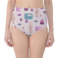 Seamless Bakery Vector Pattern Classic High-waist Bikini Bottoms by Vaneshart