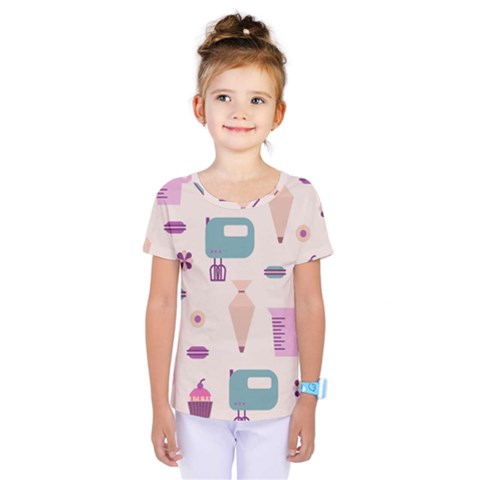 Seamless Bakery Vector Pattern Kids  One Piece Tee by Vaneshart