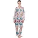 Seamless Bakery Vector Pattern Satin Long Sleeve Pyjamas Set View1