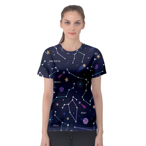 Space Wallpapers Women s Sport Mesh Tee by Vaneshart