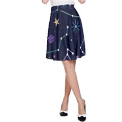 Space Wallpapers A-line Skirt by Vaneshart