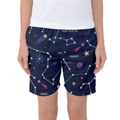 Space Wallpapers Women s Basketball Shorts by Vaneshart