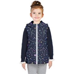 Space Wallpapers Kids  Hooded Puffer Vest by Vaneshart