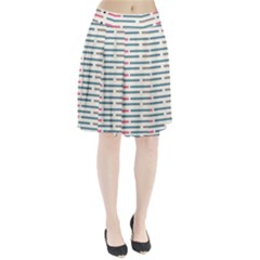 Long Lines Vector Pattern Pleated Skirt by Vaneshart