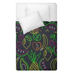 Neon Fruit Seamless Pattern Duvet Cover Double Side (single Size) by Vaneshart