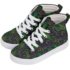 Neon Fruit Seamless Pattern Kids  Hi-top Skate Sneakers by Vaneshart