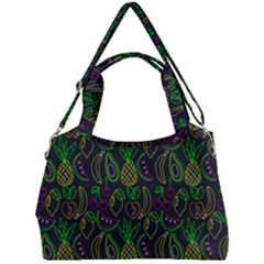 Neon Fruit Seamless Pattern Double Compartment Shoulder Bag