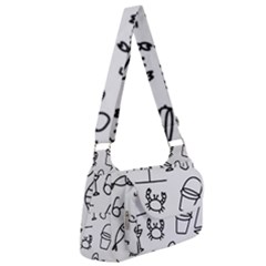 Black And White Summer Vector Pattern Multipack Bag by Vaneshart