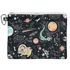 Animals Galaxy Space Canvas Cosmetic Bag (xxl) by Vaneshart