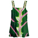 Exotic Green Leaf Kids  Layered Skirt Swimsuit View1