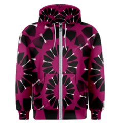 Pink And Black Seamless Pattern Men s Zipper Hoodie by Vaneshart